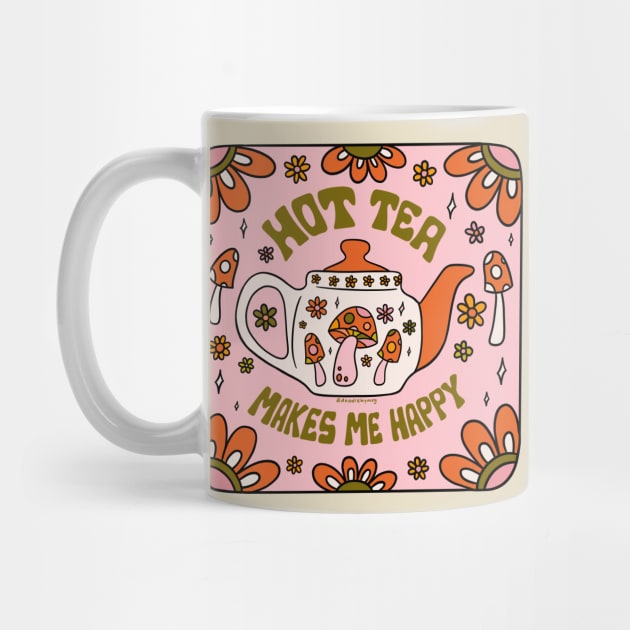 Hot Tea Makes Me Happy by Doodle by Meg